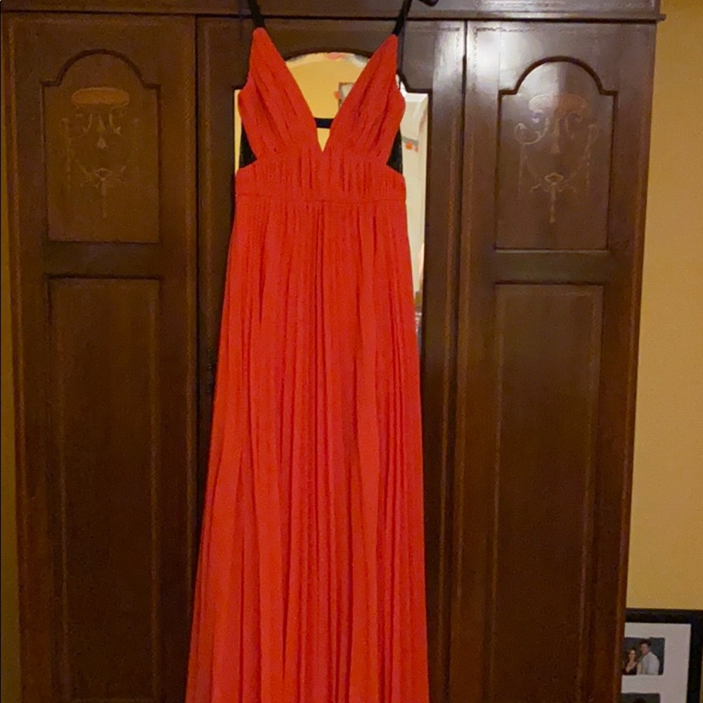 Abs Allen Schwartz long dress /coral